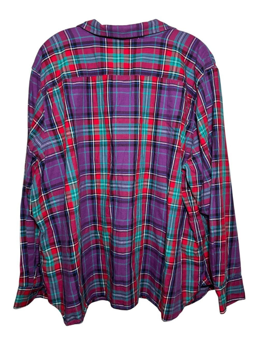 LRL Ralph Lauren Jeans Women 3X Plaid Multicolor Button Up Shirt Pocket Cotton - Picture 2 of 7